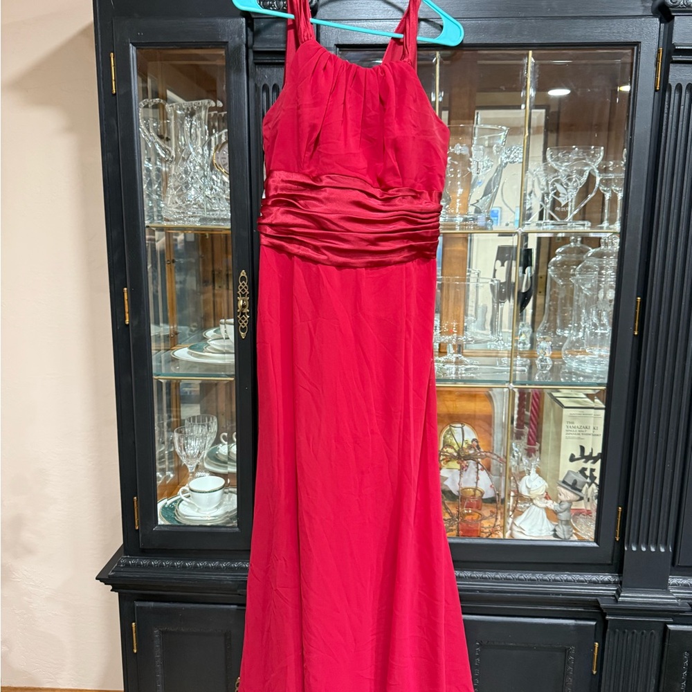 David's Bridal Red Prom Dress